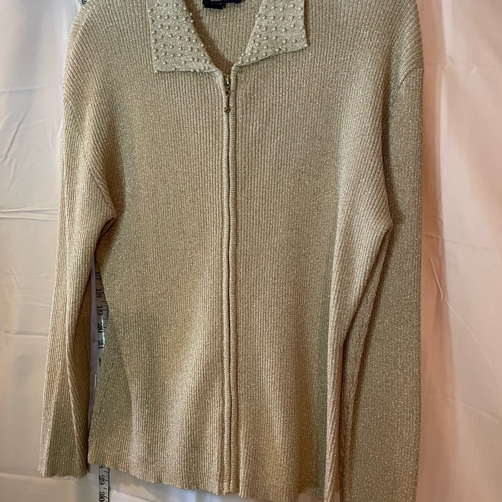 Marshall Rousso Cream Sweater Cardigan